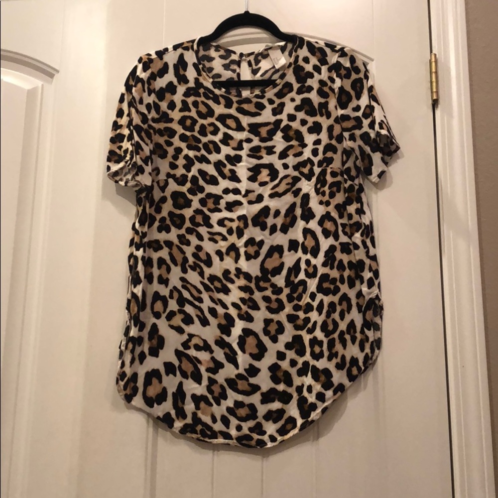 HM Leopard animal print blouse top